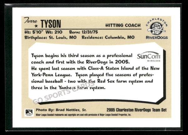2005 Charleston RiverDogs Torre Tyson
