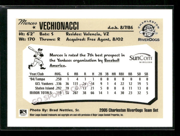 2005 Charleston RiverDogs Marcos Vechionacci