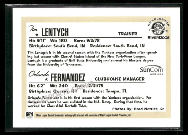 2005 Charleston RiverDogs Tim Lentych Orlando Fernandez