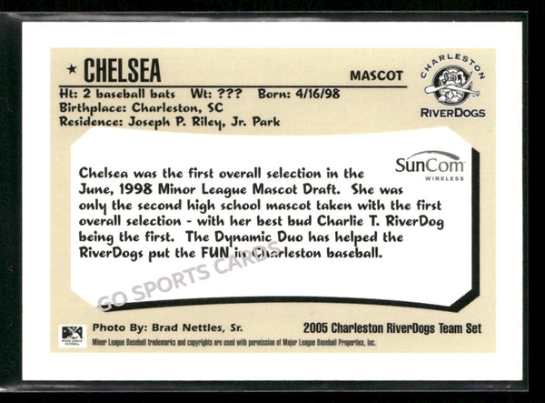 2005 Charleston RiverDogs Chelsea Mascot