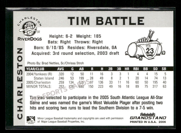 2006 Charleston RiverDogs Tim Battle
