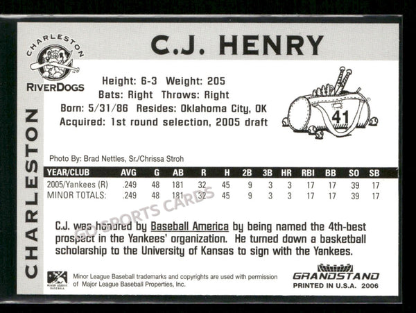 2006 Charleston RiverDogs CJ Henry