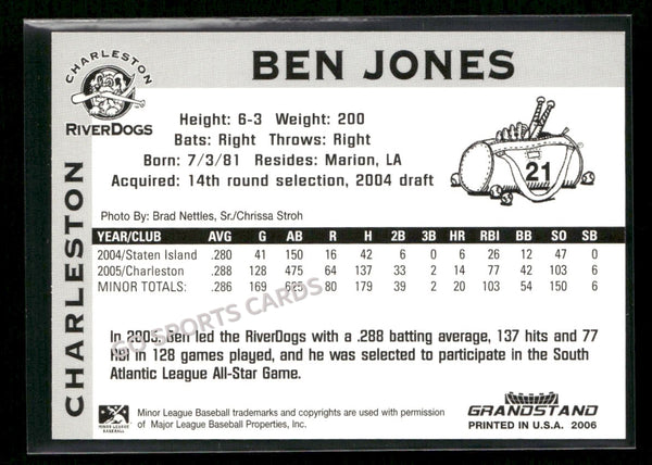2006 Charleston RiverDogs Ben Jones