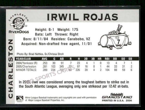 2006 Charleston RiverDogs Irwil Rojas