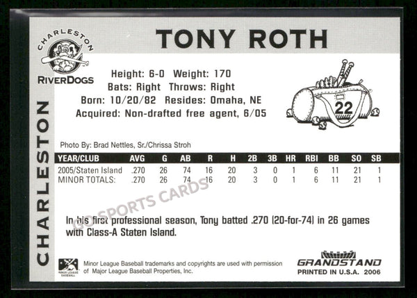 2006 Charleston RiverDogs Tony Roth