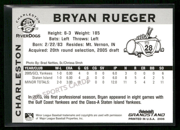 2006 Charleston RiverDogs Bryan Rueger