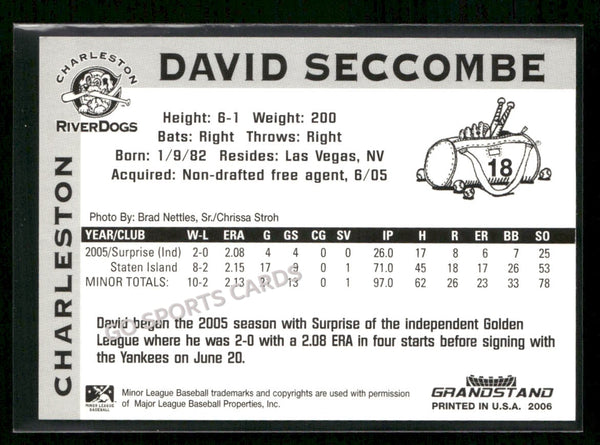 2006 Charleston RiverDogs David Seccombe