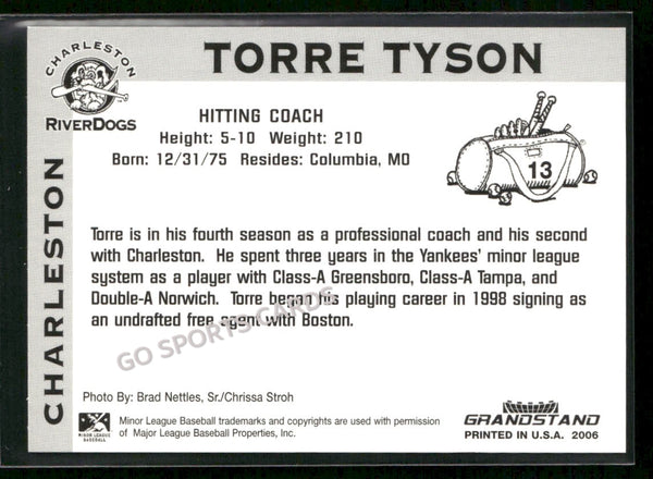 2006 Charleston RiverDogs Torre Tyson