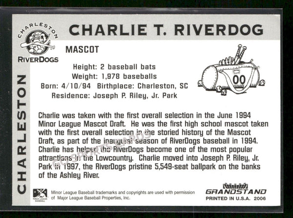 2006 Charleston RiverDogs Charlie T Riverdog