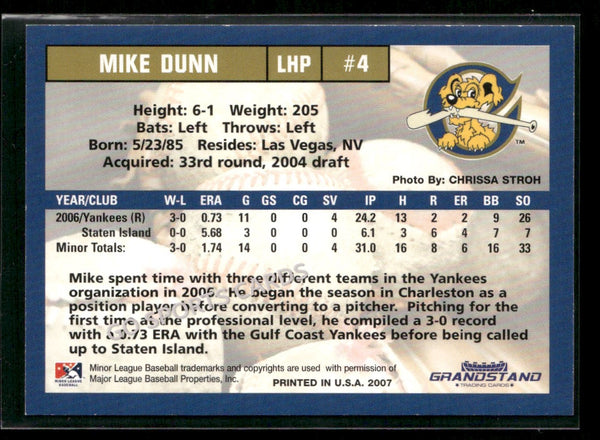2007 Charleston RiverDogs Mike Dunn