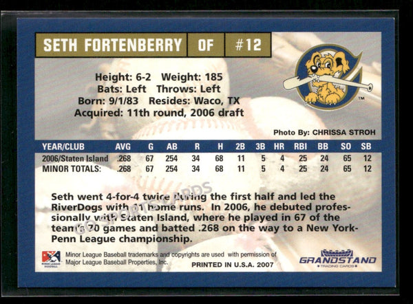 2007 Charleston RiverDogs Seth Fortenberry