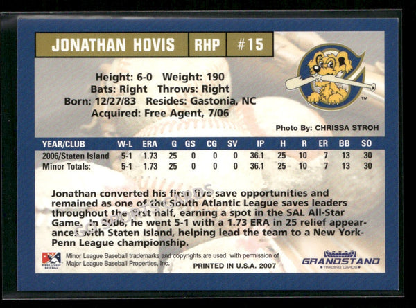 2007 Charleston RiverDogs Jonathan Hovis