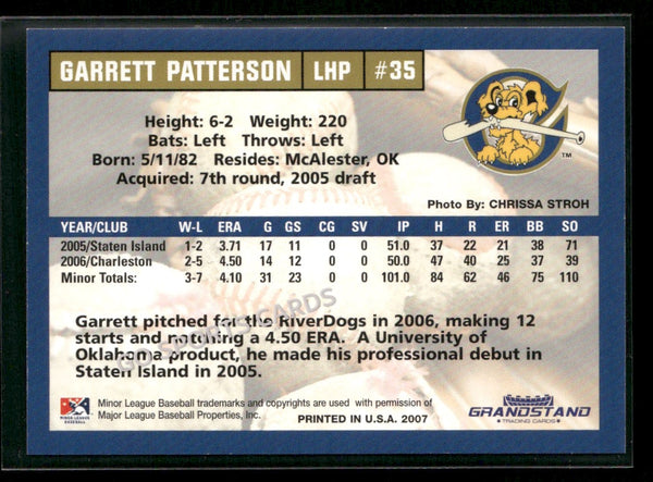 2007 Charleston RiverDogs Garrett Patterson