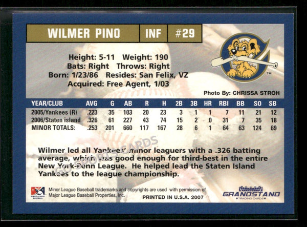2007 Charleston RiverDogs Wilmer Pino