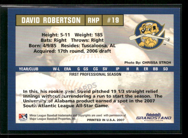 2007 Charleston RiverDogs David Robertson