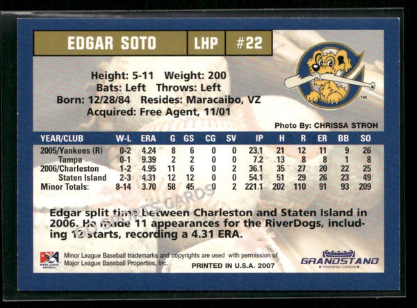 2007 Charleston RiverDogs Edgar Soto