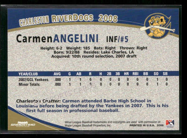 2008 Charleston Riverdogs Carmen Angelini