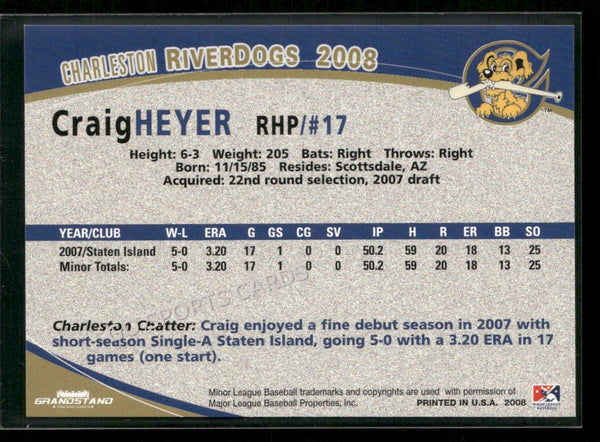 2008 Charleston Riverdogs Craig Heyer