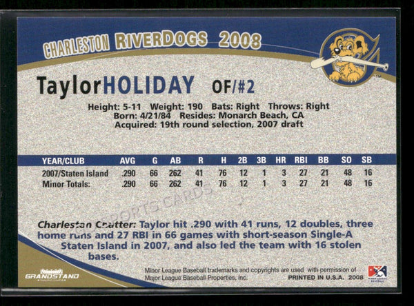 2008 Charleston Riverdogs Taylor Holiday