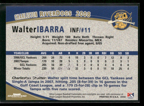 2008 Charleston Riverdogs Walter Ibarra