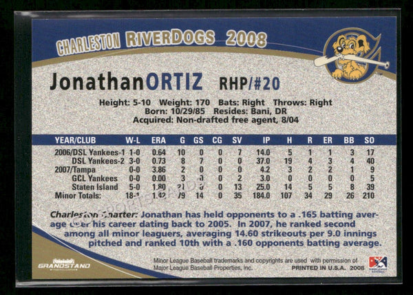 2008 Charleston Riverdogs Jonathan Ortiz
