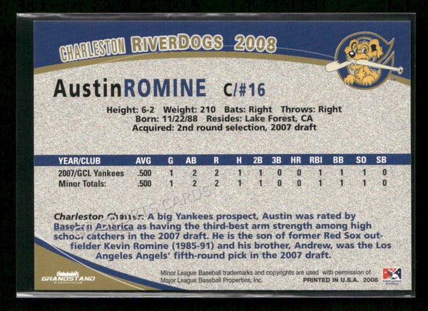2008 Charleston Riverdogs Austin Romine