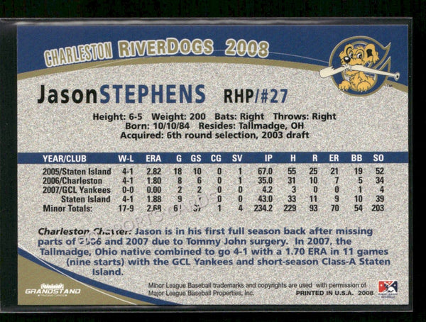 2008 Charleston Riverdogs Jason Stephens