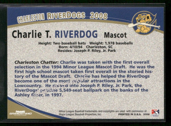 2008 Charleston RiverDogs Charlie T Riverdog Mascot