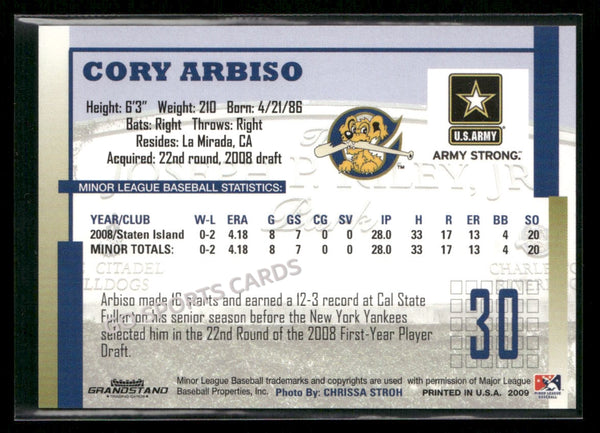 2009 Charleston RiverDogs Cory Arbiso