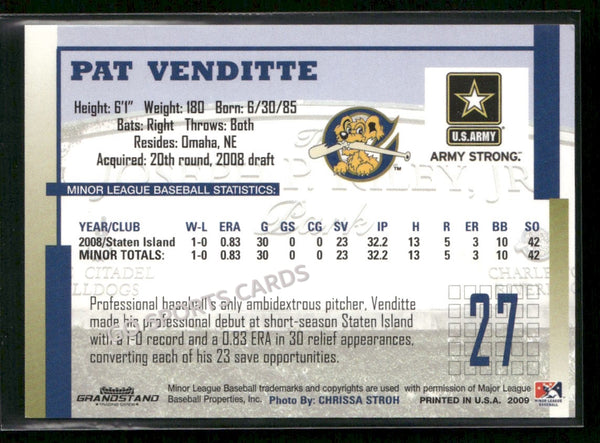 2009 Charleston RiverDogs Pat Venditte