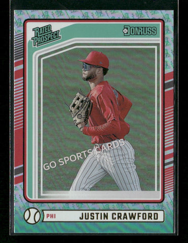 2024 Donruss Rated Rookie Liberty Foil Justin Crawford #164 RC