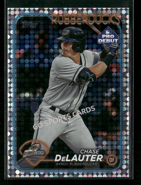 2024 Topps Pro Debut Silver Circles Ballpark Exclusive Chase Delauter #PD-197 RC