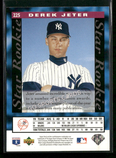 1995 Upper Deck Derek Jeter #225 RC Rookie