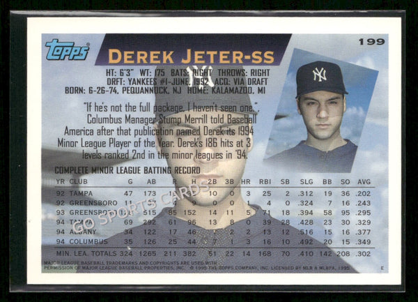 1995 Topps Future Star Derek Jeter #199