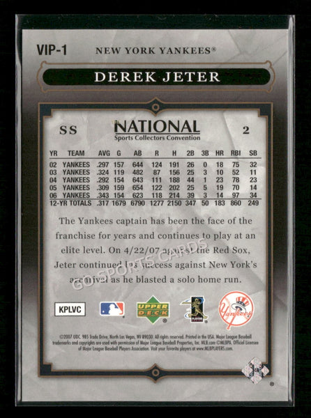 2007 Upper Deck The National NSCC VIP Derek Jeter #VIP-1