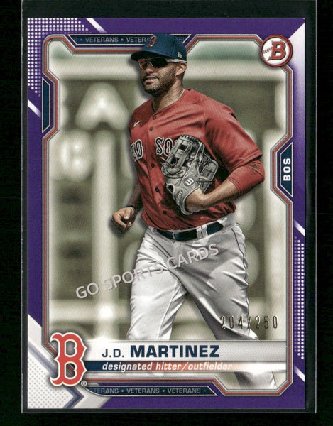 2021 Bowman Purple Refractor /250 JD Martinez #60