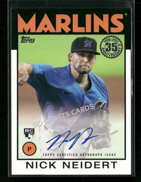 2021 Topps 1986 Topps Baseball Autographs Series 2 Nick Neidert #86A-NN AU RC