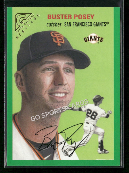2020 Topps Gallery Heritage Green /250 Buster Posey #HT-28