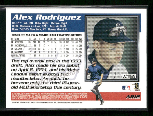 2005 Topps AROD Spokesman Alex Rodriguez #AR12