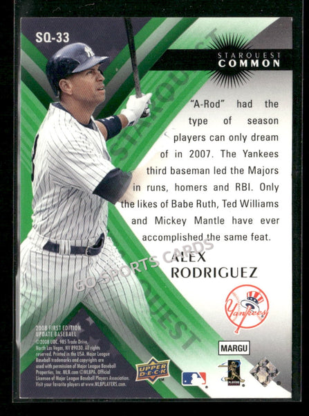2008 Upper Deck First Edition Starquest Alex Rodriguez #SQ-33