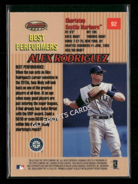 1999 Bowman's Best Alex Rodriguez #92