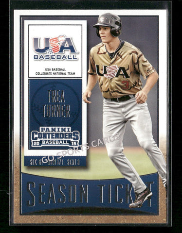 2015 Panini Contenders USA Baseball Season Ticket Trea Turner #7