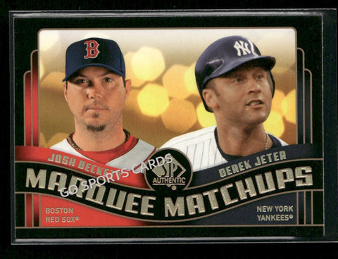 2008 SP Authentic Marquee Matchups Derek Jeter Josh Beckett #MM-2