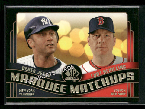 2008 SP Authentic Marquee Matchups Derek Jeter Curt Schilling #MM-1
