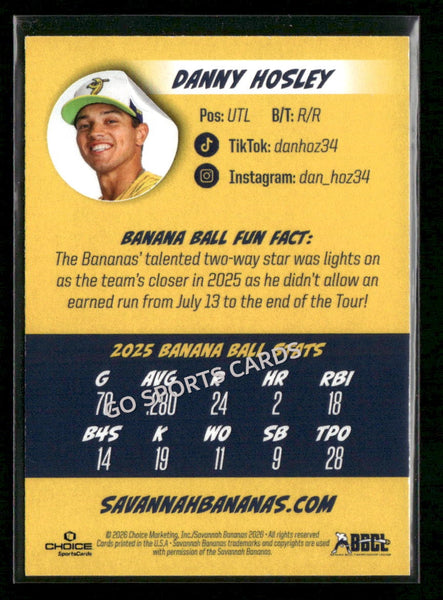 2026 Savannah Bananas Danny Hosley