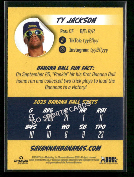 2026 Savannah Bananas Ty Jackson