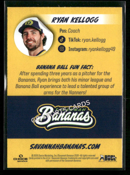2026 Savannah Bananas Ryan Kellogg