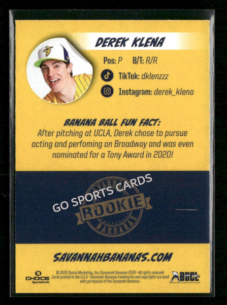 2026 Savannah Bananas Derek Klena