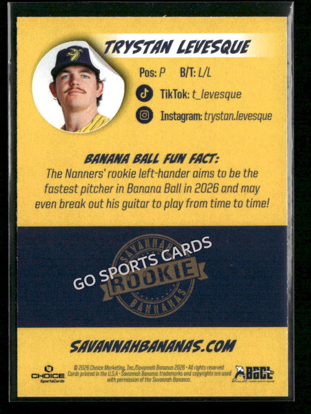 2026 Savannah Bananas Trystan Levesque