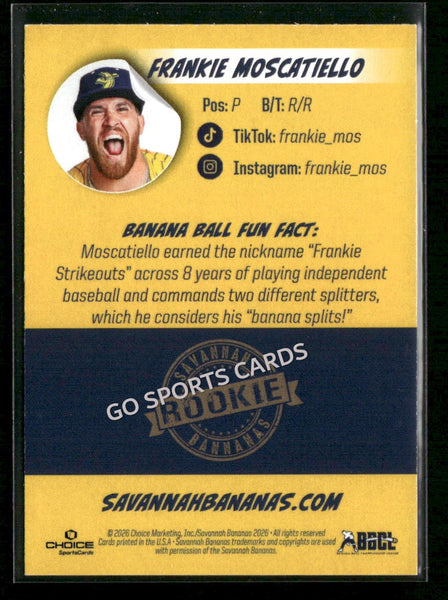 2026 Savannah Bananas Frankie Moscatiello